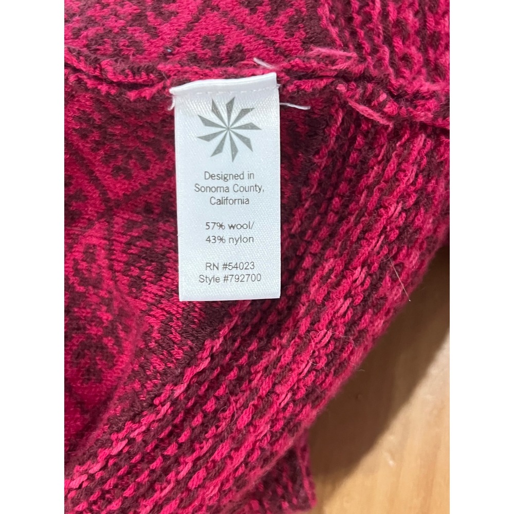 Athleta‎ Pink Burgundy Wool Blend Hooded Long Cardigan Sweater XXS - Picture 8 of 8